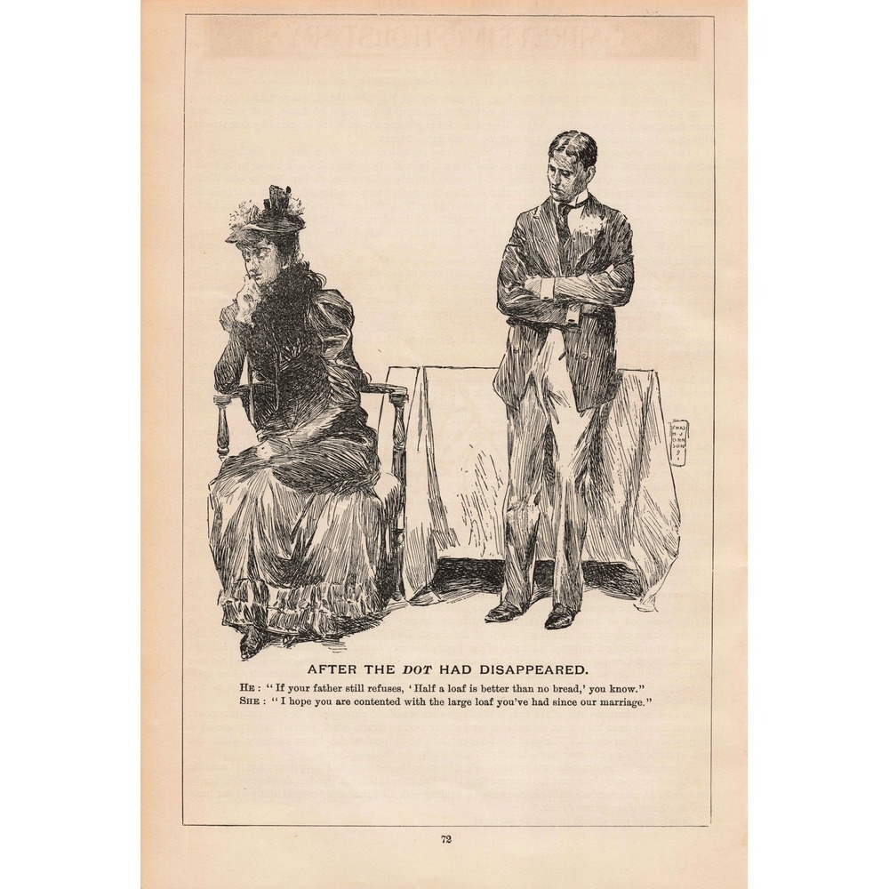 1891 Scribners Magazine Antique Print After the Dot Had Disappeared C H Johnson - Picture 1 of 1